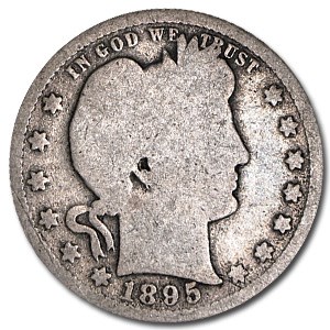 1895-S Barber Quarter Good 1895-S Barber Quarter Good